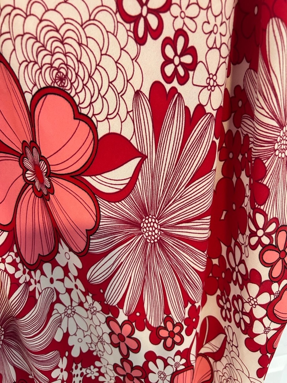 A Wild Thyme Pink & Red Floral Asymmetrical Maxi Dress Size 22 - Picture 3 of 8